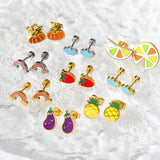 Customized children's earrings with oil drops