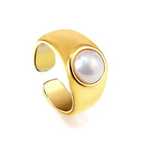 Wide Pearl Ring French Fashion Temperament Hundreds of Hot Sale Rings Wholesale