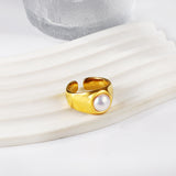 Wide Pearl Ring French Fashion Temperament Hundreds of Hot Sale Rings Wholesale