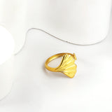 Adjustable Stainless Steel Ring Open Ring Leaf Simple Ring Wholesale