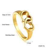 Stainless Steel Ring Minimalist Temperament Gold Skeleton Ring Female