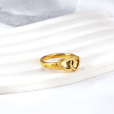 Stainless Steel Ring Minimalist Temperament Gold Skeleton Ring Female