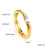 Fashion Round Geometric Light Luxury Diamonds Metal Ring