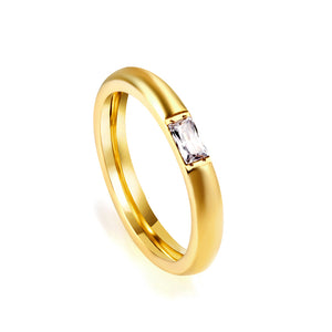 Fashion Round Geometric Light Luxury Diamonds Metal Ring