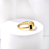 Stylish Diamond Set Round Metallic Wind Ring