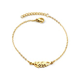 Leaf accessory bracelet 18+3cm gold color