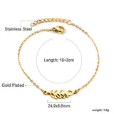 Leaf accessory bracelet 18+3cm gold color