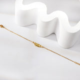 Leaf accessory bracelet 18+3cm gold color