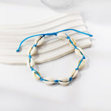 11 shells accessories blue soft bracelet 30cm steel color