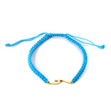 shaped accessories blue soft bracelet 24cm gold color