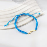 shaped accessories blue soft bracelet 24cm gold color