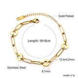 4 Circles Accessories Soft Bracelet 16+5cm Golden