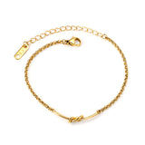 Knot Accessories Soft Bracelet 15.5+5cm Golden