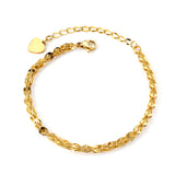 Matching Chain Soft Bracelet 16.5+5cm Gold Color