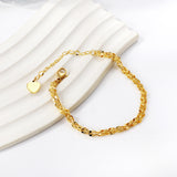 Matching Chain Soft Bracelet 16.5+5cm Gold Color