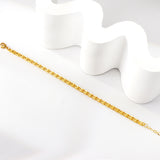 Matching Chain Soft Bracelet 16.5+5cm Gold Color