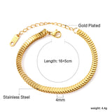 Pulsera de cadena suave 16+5cm oro