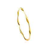 Extra large gap amount irregularly curved hard bracelet