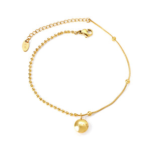 LUCKY flat round bead accessories anklet 20+5cm