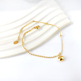 Spring LUCKY Flat Round Beads Accessories Anklet 20+5cm