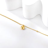 Spring LUCKY Flat Round Beads Accessories Anklet 20+5cm