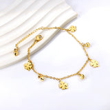 4 four-leaf clover + 4 tinker accessories anklet 19.5 +5cm