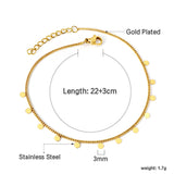 Spring 12 round accessories pendant anklet 22+3cm