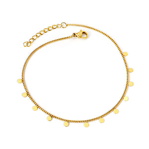 Spring 12 round accessories pendant anklet 22+3cm