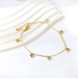 Spring 6 white diamond accessories pendant anklet 21+3cm