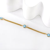 Spring 3 blue cat eye accessories anklet 23+3cm