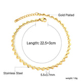 39 heart-shaped accessories pendant anklet 22.5 + 3cm