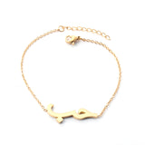 Golden steel color accessory bracelet without diamonds 17+3cm