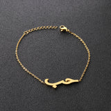 Golden steel color accessory bracelet without diamonds 17+3cm