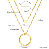 Collier Gâteau Cercle + Pendentif Cercle 46+40+5cm