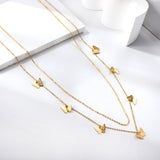 7 Butterfly Accessories Chain + Matching Chain Double Waist Chain 75+75+25cm