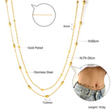 20 oval steel balls + matching chain double waist chain 80+75+25cm