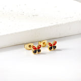 Butterfly Shape Mixed Color Cut Earrings