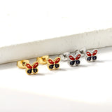 Butterfly Shape Mixed Color Cut Earrings