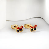 Butterfly Shape Mixed Color Cut Earrings