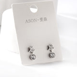 Pentagram + Cylinder Cut Earrings with Diamonds