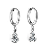 Cercle de 1,6x10 mm avec boucles d'oreilles à tige en diamant blanc gourde