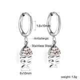 Cercle de 1,6x10 mm avec boucles d'oreilles à tige en diamant blanc en arête de poisson