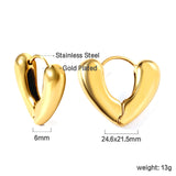 Heart shaped earring clasp 6*24.6*21.5mm