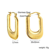 Rectangle fine grain earring clasp 3.7*20*32mm