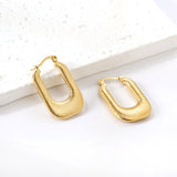 Rectangle fine grain earring clasp 3.7*20*32mm