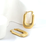 Rectangle fine grain earring clasp 3.7*20*32mm