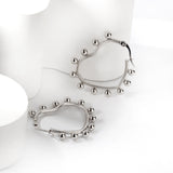 Heart shaped ear clips with steel ball 35.8*34mm