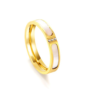 Three diamond ring niche design light luxury fashion high sense finger ring