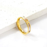 Three diamond ring niche design light luxury fashion high sense finger ring