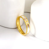 Three diamond ring niche design light luxury fashion high sense finger ring